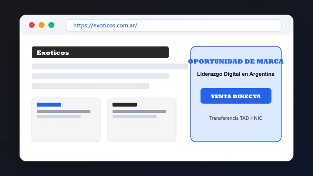 Modelo de aplicación comercial y proyectos digitales para exoticos.com.ar