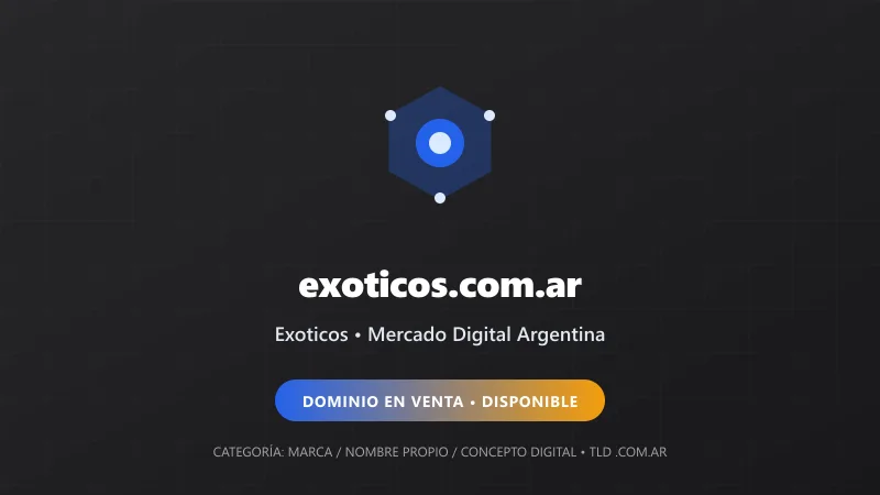 Identidad gráfica y activo digital para Exoticos en Argentina